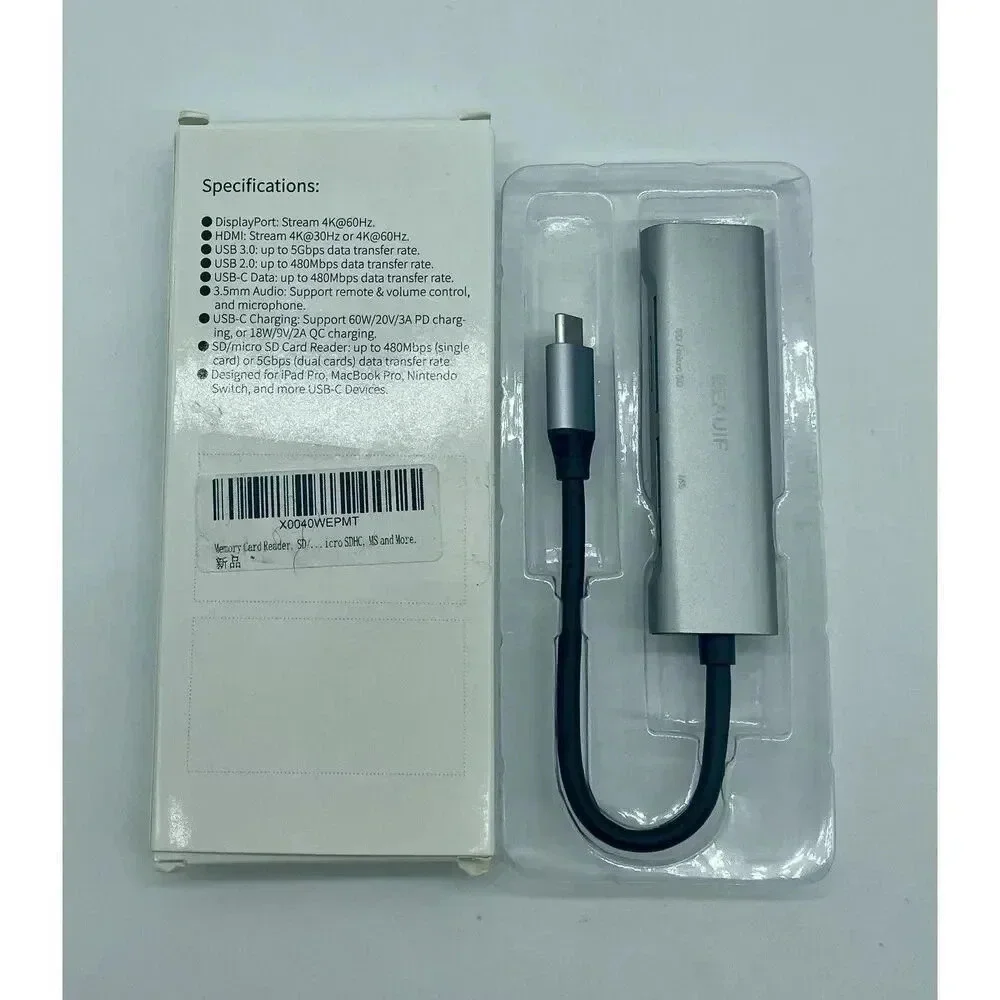 Memory Card Reader SD/TF Card Reader USB-C to‎ MS Type-C Card Reader